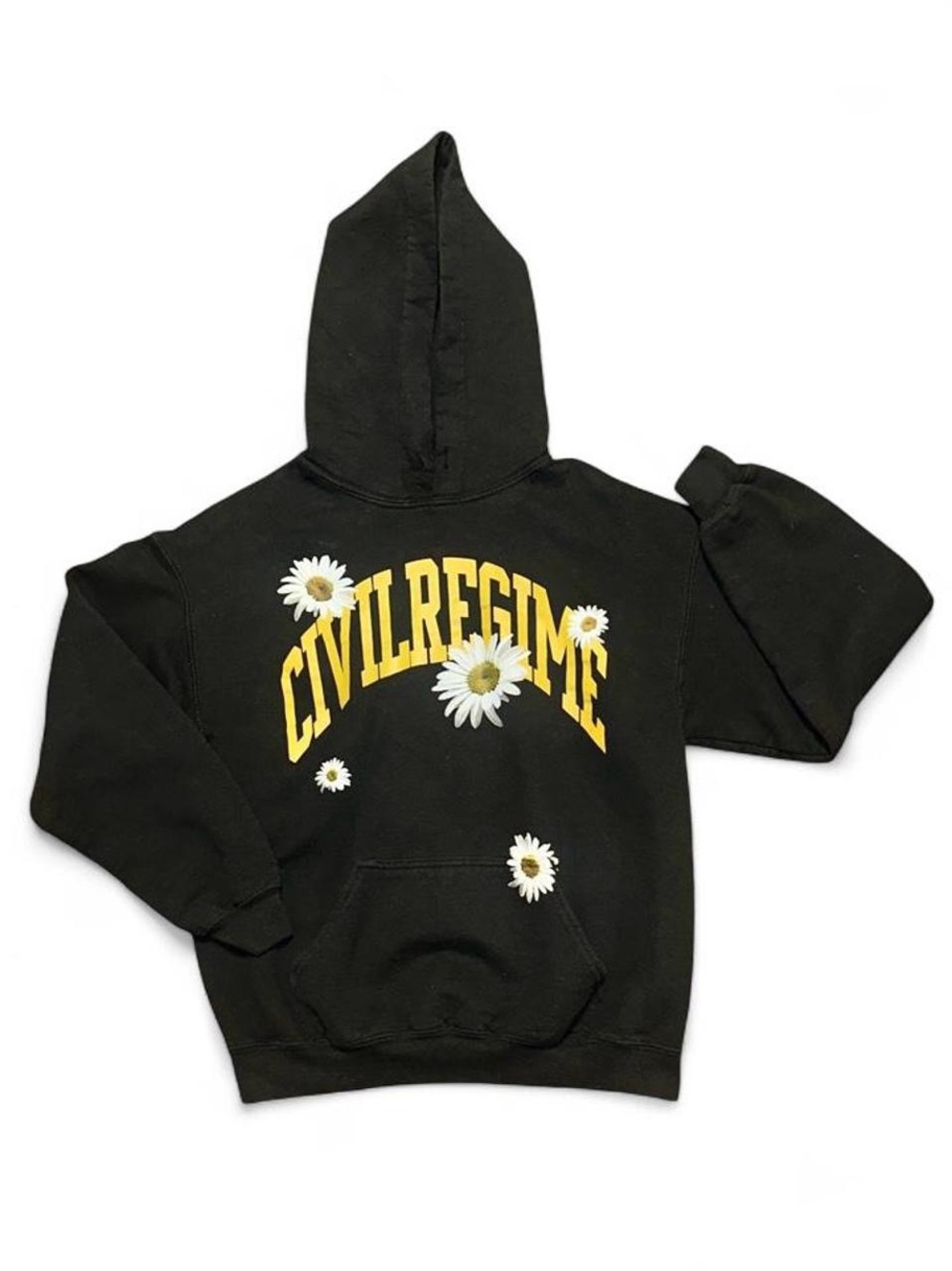 Civil Regime Black Daisy Logo Hoodie